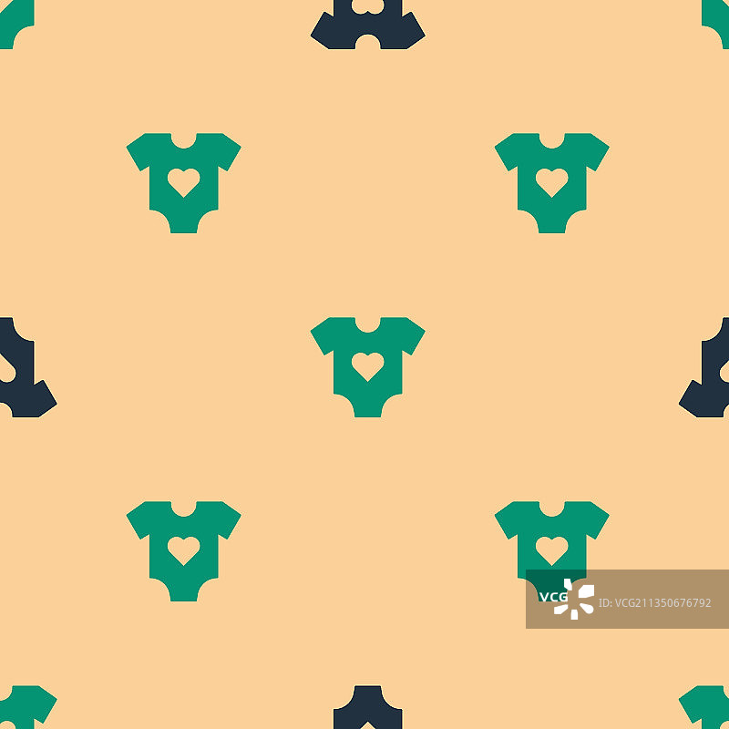 绿黑婴儿服装图标图片素材