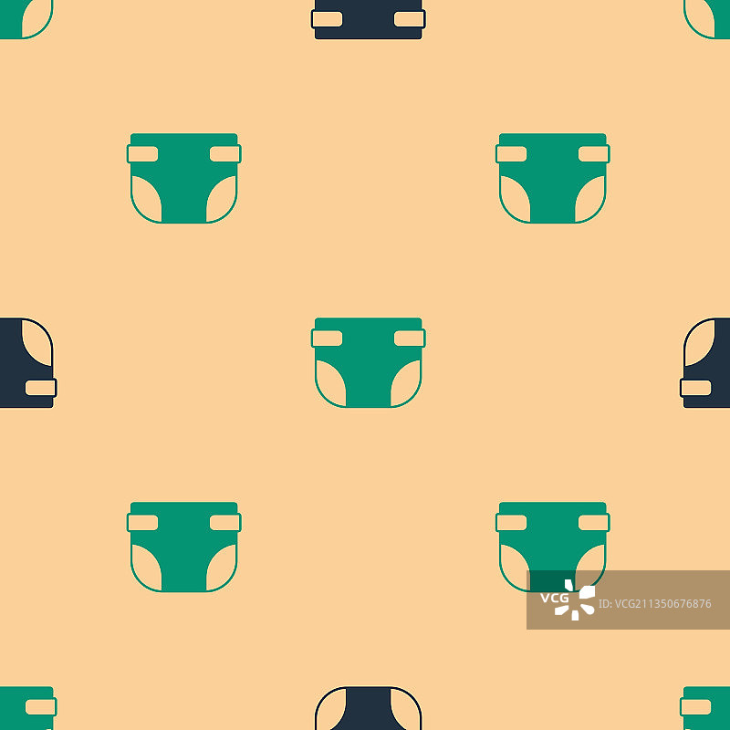 绿色黑色婴儿吸水尿布图标图片素材