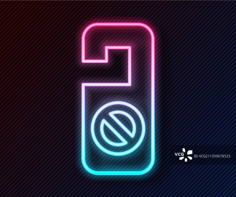 发光霓虹灯请勿打扰图标图片素材