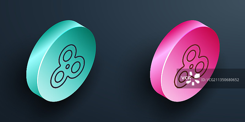 2.5D线条指尖陀螺图标图片素材