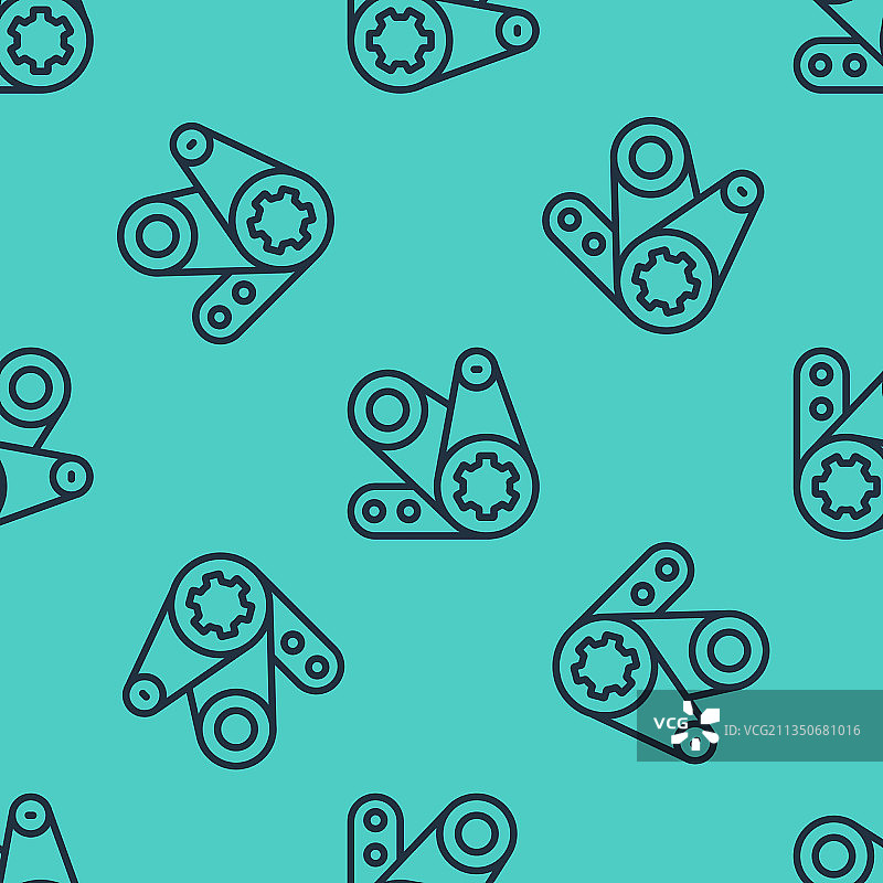 黑色线条正时皮带套件图标图片素材