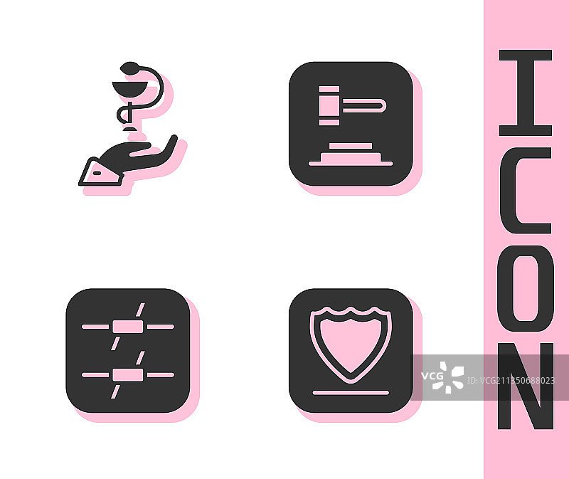 盾牌、蛇杖、医疗、带刺铁丝网图片素材