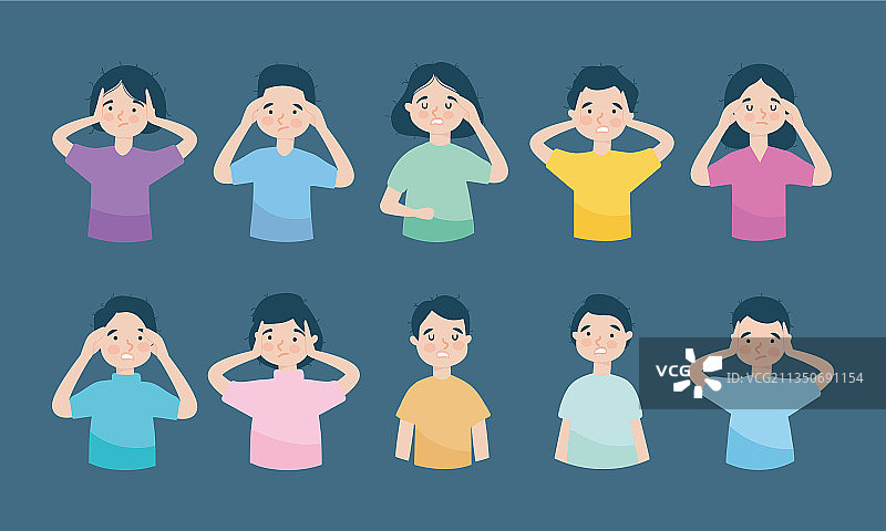 压力人群图标合集图片素材