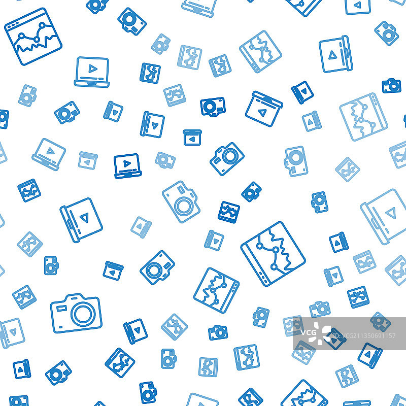 线稿照相机音乐波形均衡器图片素材