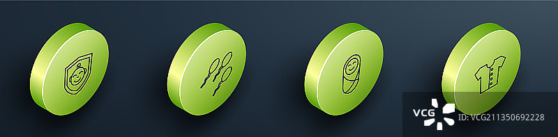 2.5D线条盾牌婴儿精子新生儿图片素材