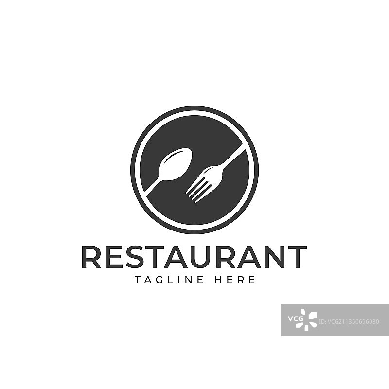 餐厅食品设备勺子叉子盘子logo图片素材