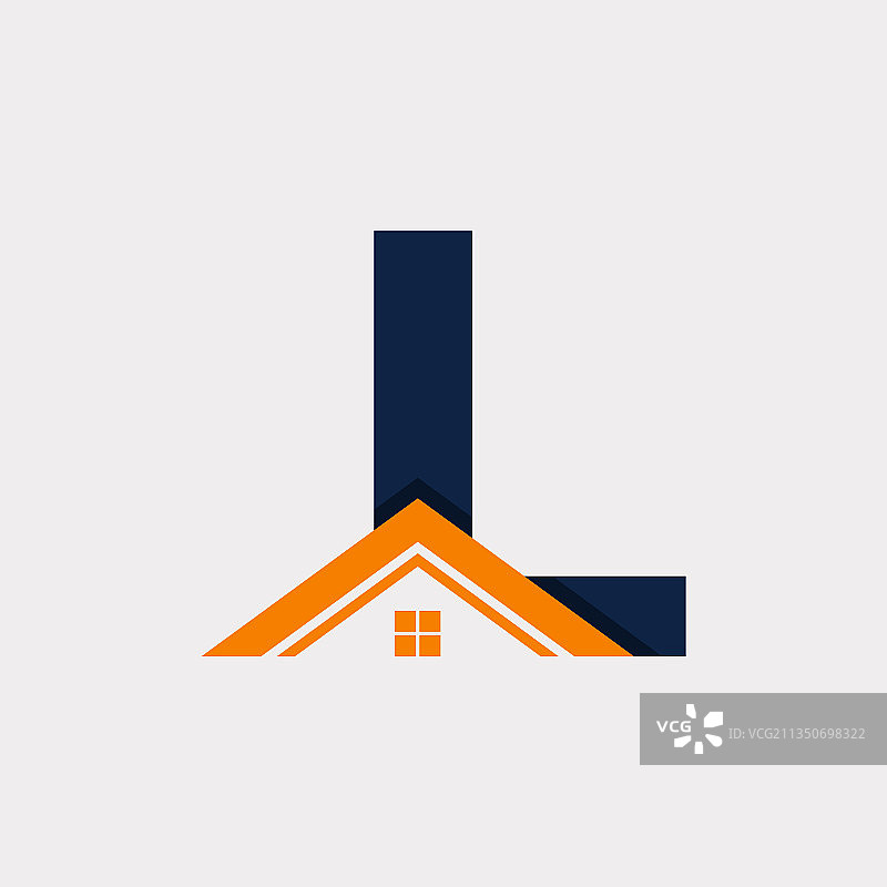 房地产首字母L房屋logo设计图片素材
