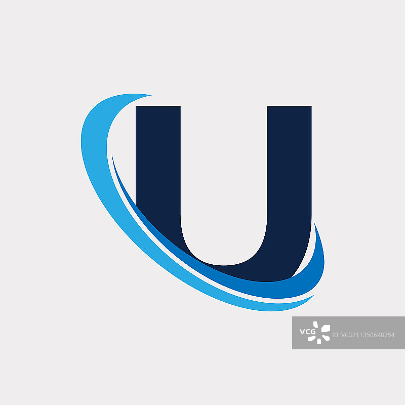 U字母科技标志设计模板图片素材