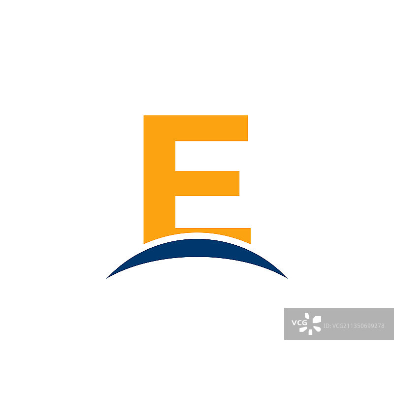 首字母E地平线Logo设计模板图片素材