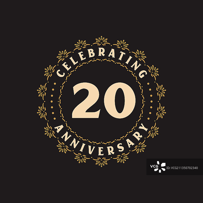 20周年庆典贺卡图片素材