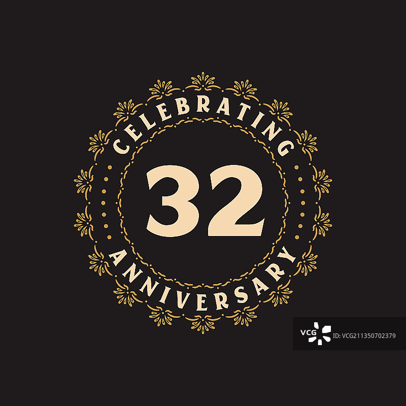 32周年庆贺卡图片素材