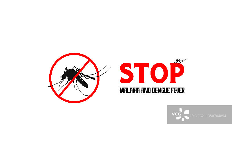 防止蚊虫叮咬的标志：预防登革热和疟疾图片素材