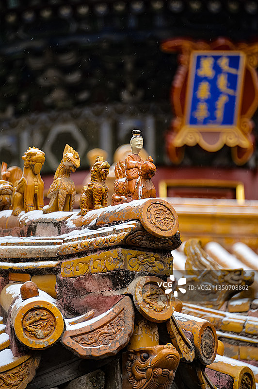 雪中脊兽图片素材