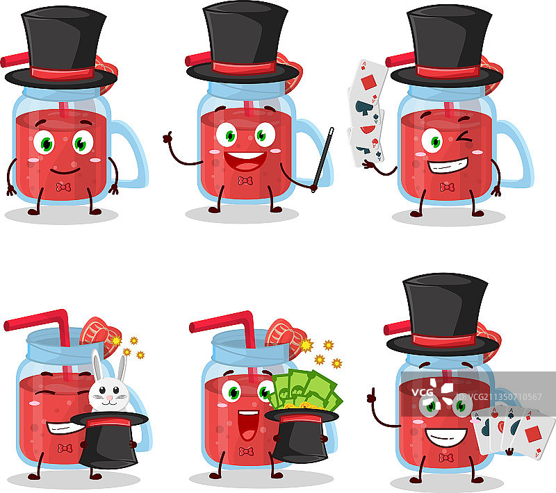 草莓冰沙魔法师卡通人物图片素材