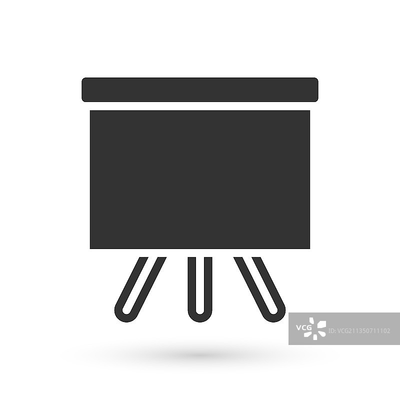 白色背景上的灰色黑板图标图片素材