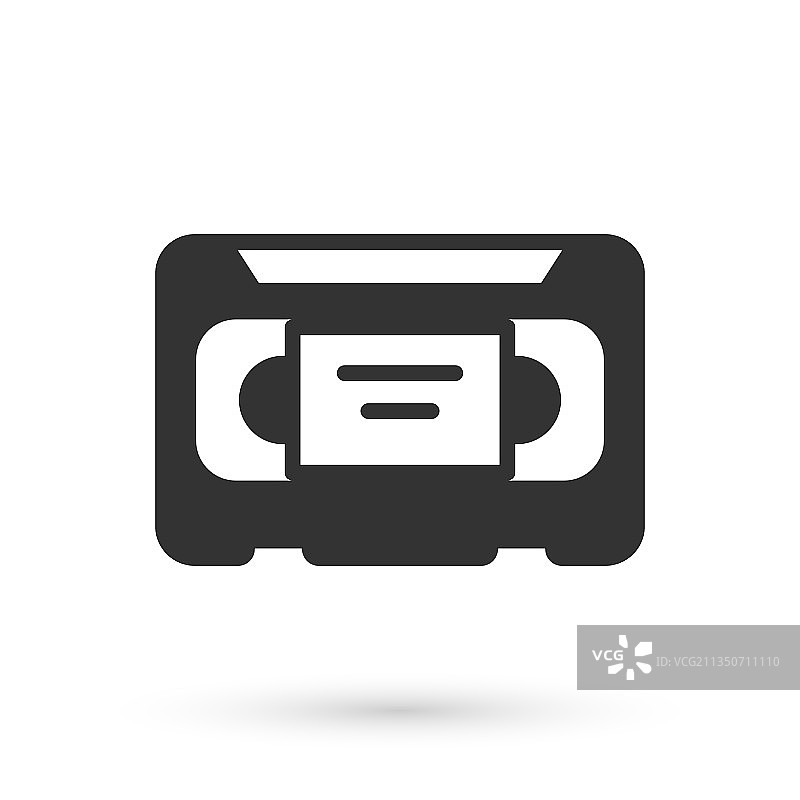 灰色VHS录像带图标图片素材