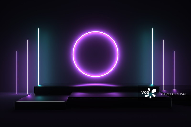 霓虹灯光背景图片素材