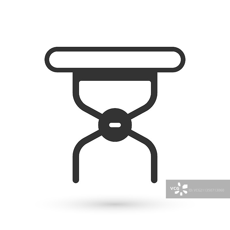 灰色露营便携折叠椅图标图片素材