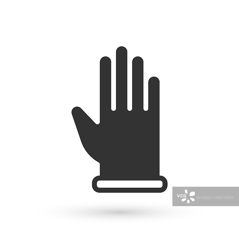 灰色橡胶手套图标图片素材