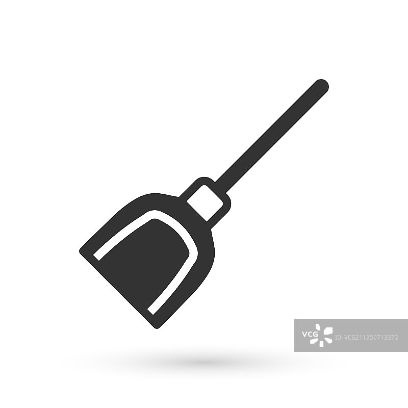灰色簸箕图标，白色背景图片素材