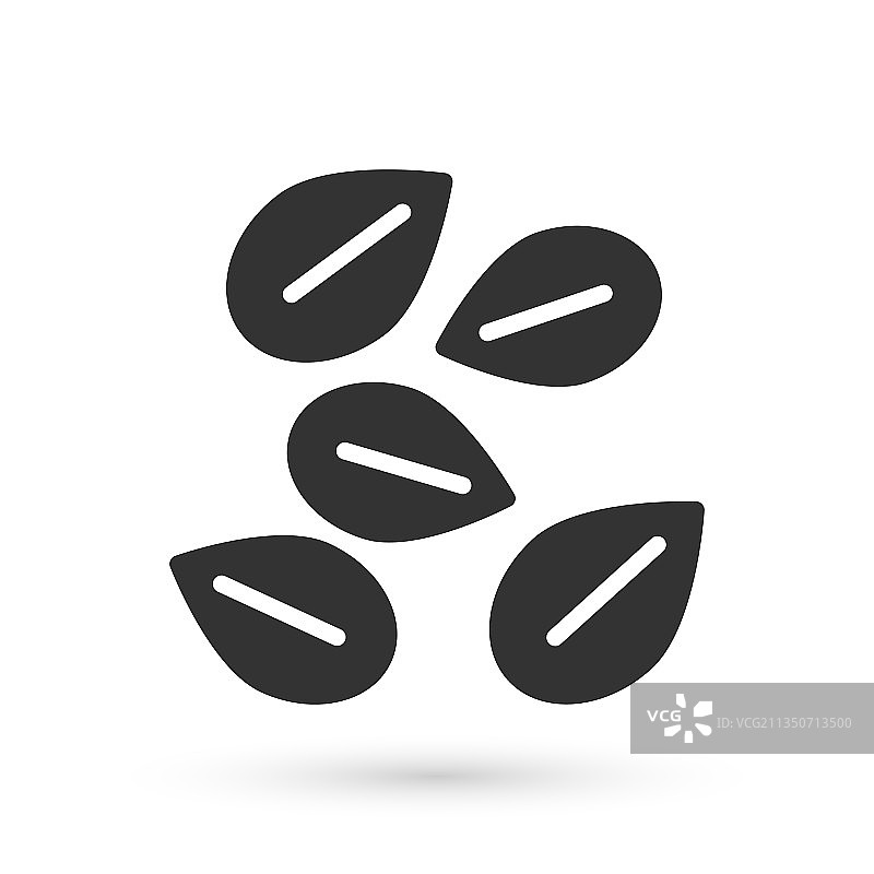 特定植物的灰色种子图标图片素材