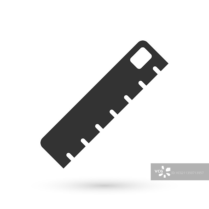 灰色尺子图标图片素材