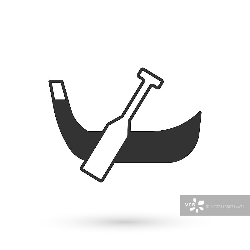 灰色贡多拉船意大利威尼斯图标图片素材