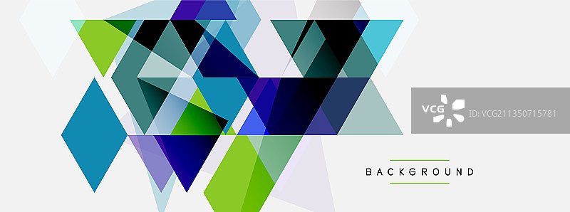 彩色三角形构成几何抽象图片素材