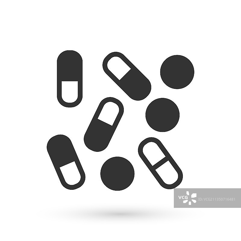 灰色医疗药瓶生物黑客图标图片素材