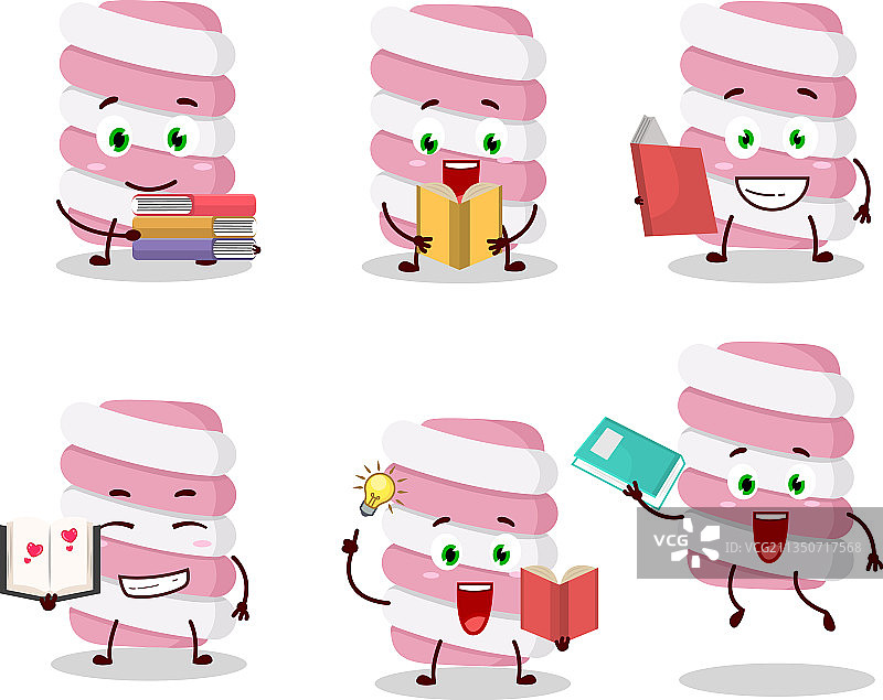 扭曲的棉花糖卡通形象图片素材