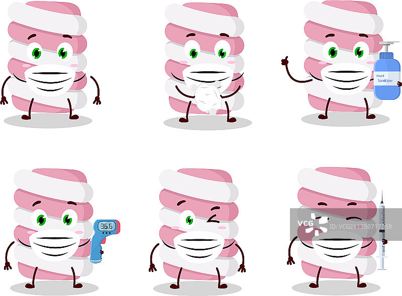 棉花糖扭曲卡通设计图片素材