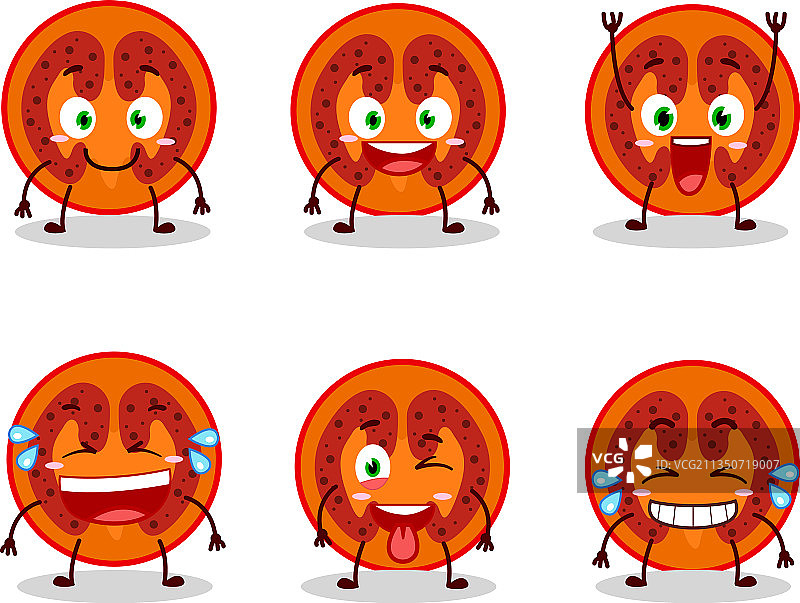 卡通树番茄切片形象图片素材