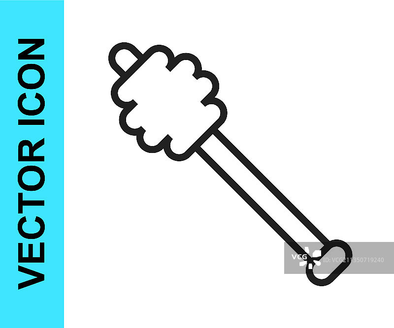 黑色蜂蜜勺图标图片素材