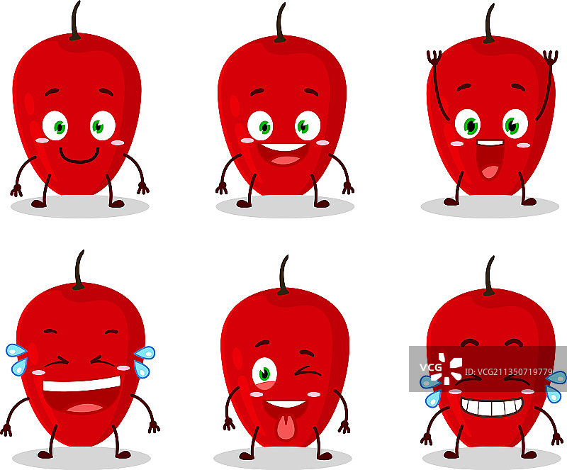 卡通树番茄微笑人物图片素材