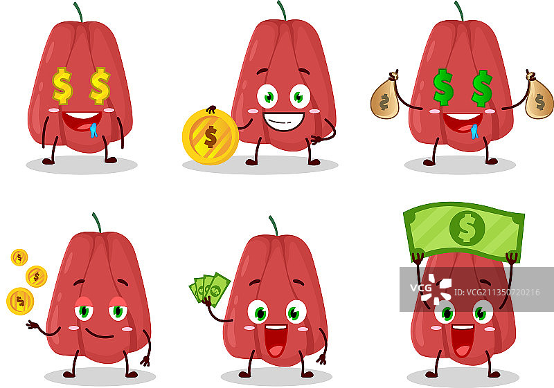 西非荔枝果卡通可爱表情图片素材