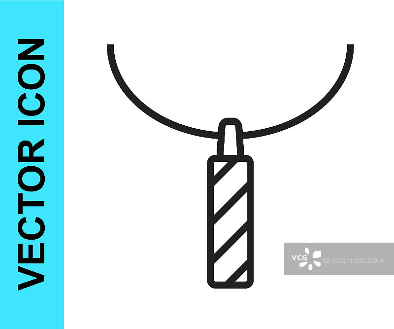 项链上的黑色吊坠图标图片素材