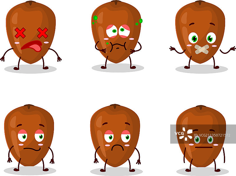 卡通人心果说“不”图片素材