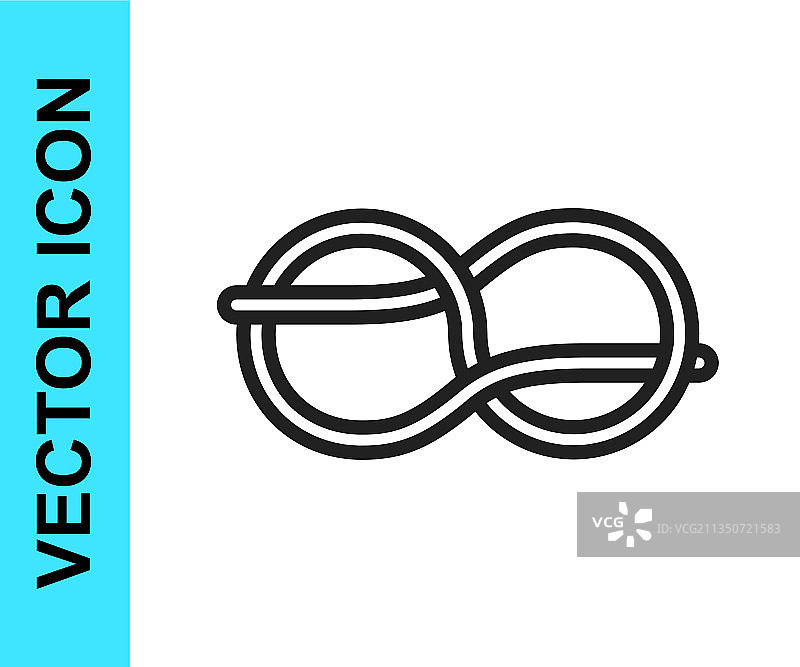 航海绳结黑色线条图标图片素材