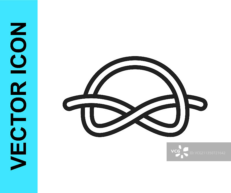 航海绳结黑色线条图标图片素材