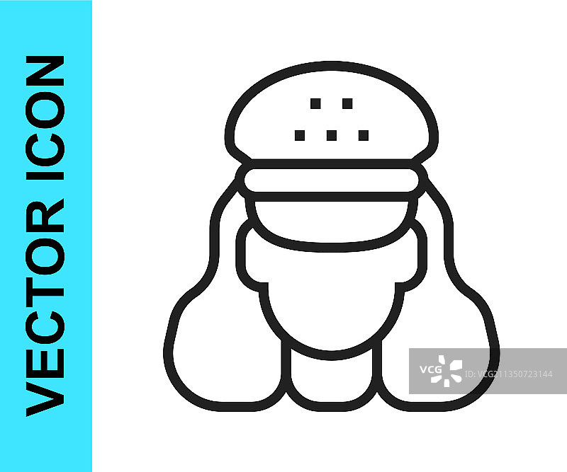 黑色线条出租车司机图标图片素材