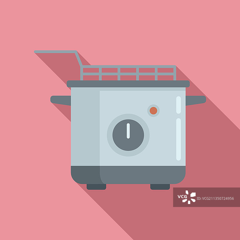 油炸锅设备图标扁平油炸篮图片素材