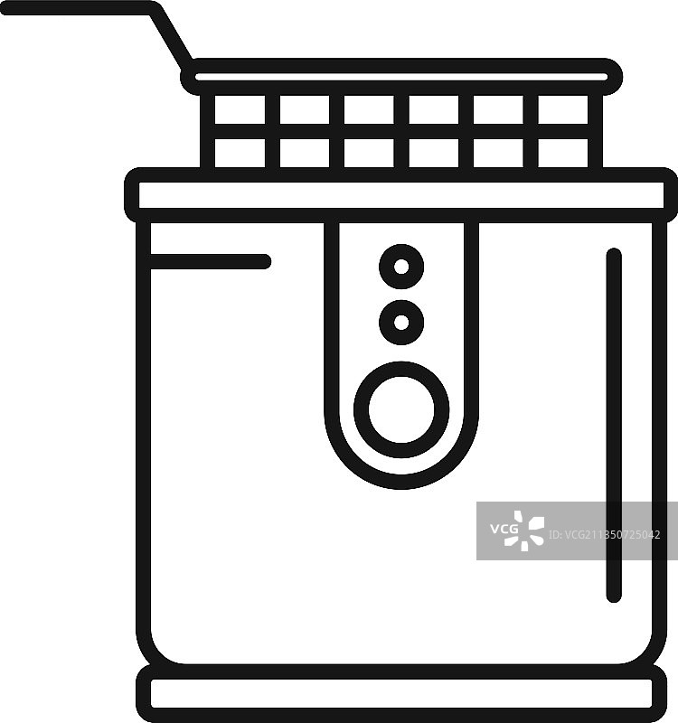 餐厅油炸锅图标轮廓图片素材