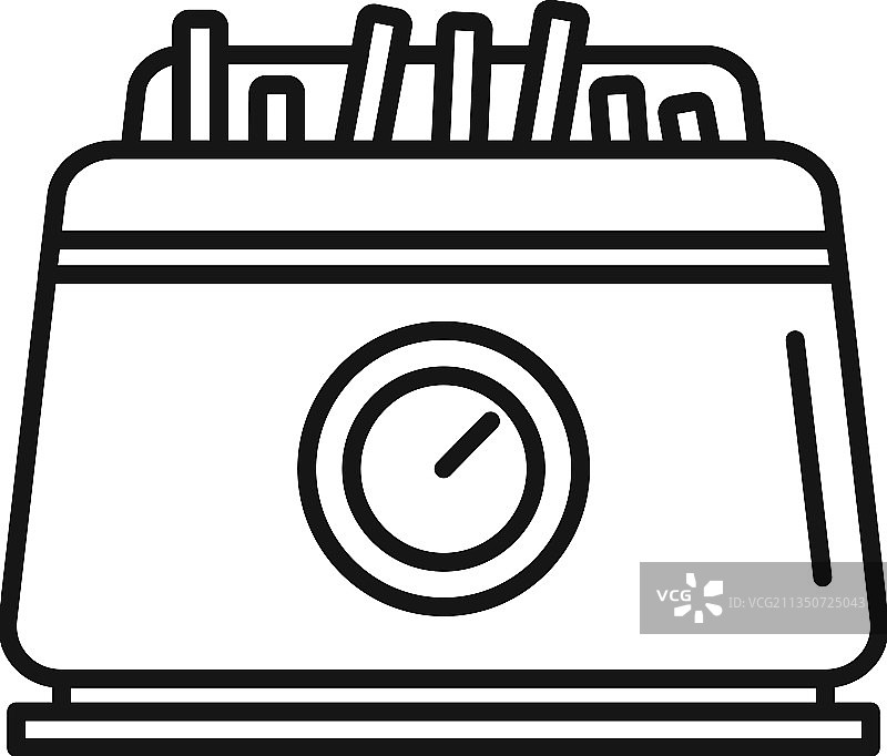 油炸电器轮廓图标：炸锅图片素材