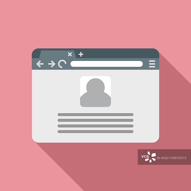 扁平互联网电脑浏览器窗口图标图片素材