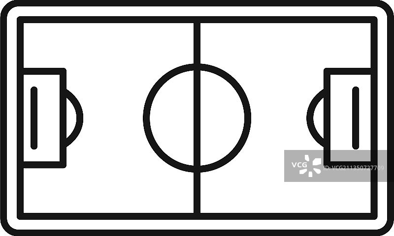 足球场图标轮廓体育场图片素材