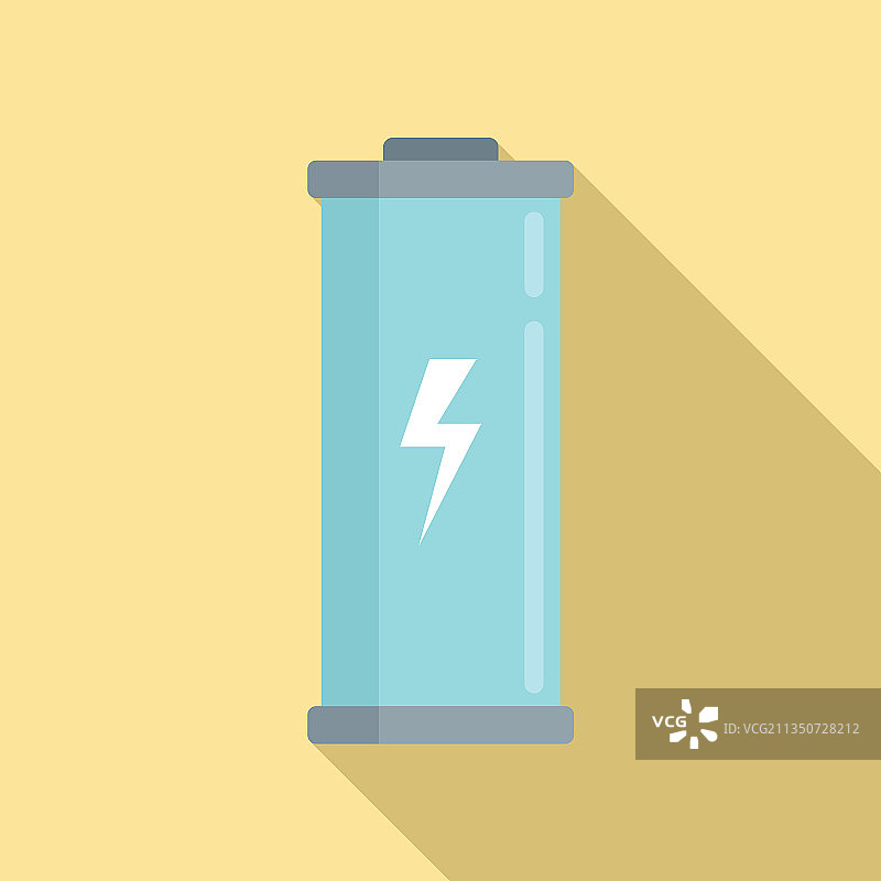 电池已充满扁平能量图标图片素材