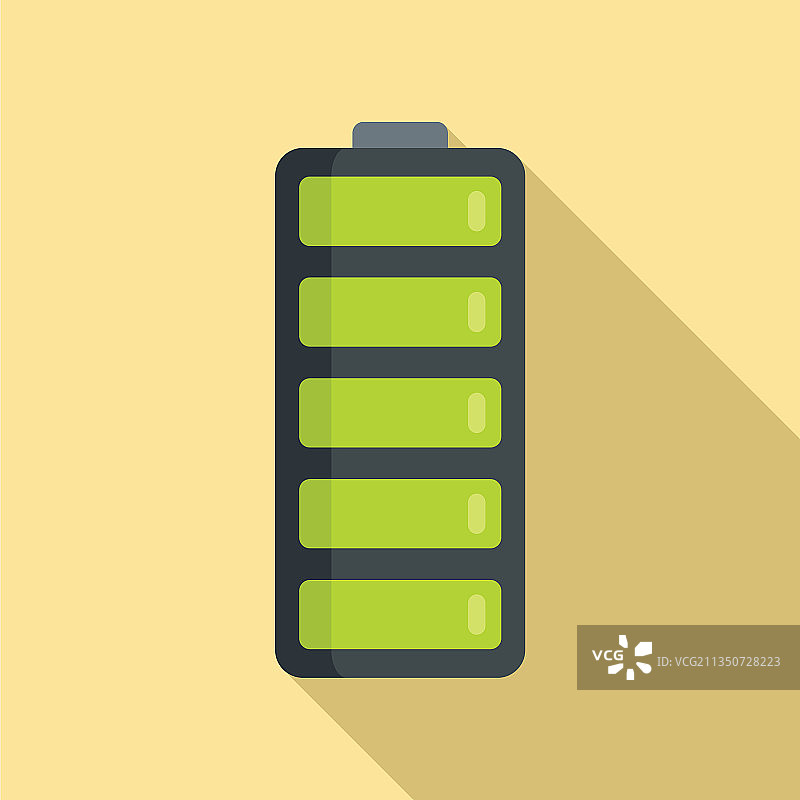 蓄电池单元扁平电池能量图标图片素材