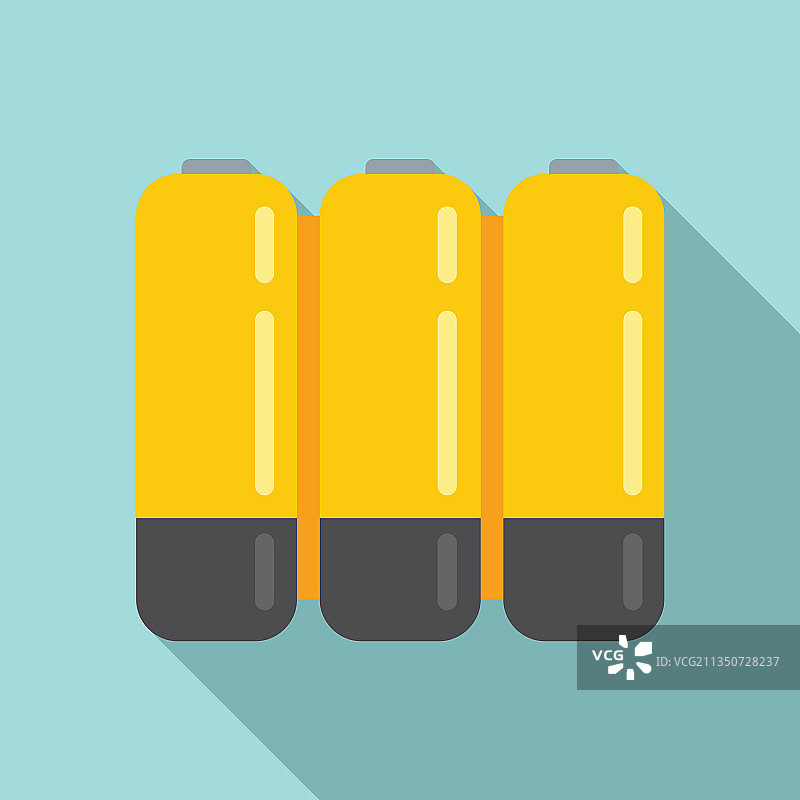 AAA电池图标扁平锂电池电源图片素材