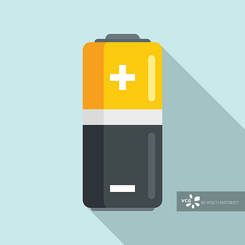 扁平风格的半格电池电量图标图片素材