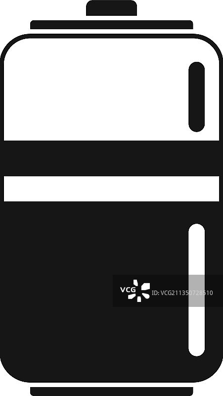 圆柱电池图标，简单满能量图片素材